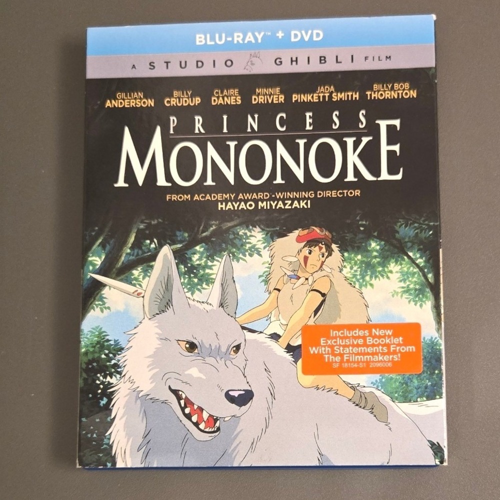 Princess Mononoke Blu-ray DVD Studio Ghibli Slipcover Booklet Hayao Miyazaki